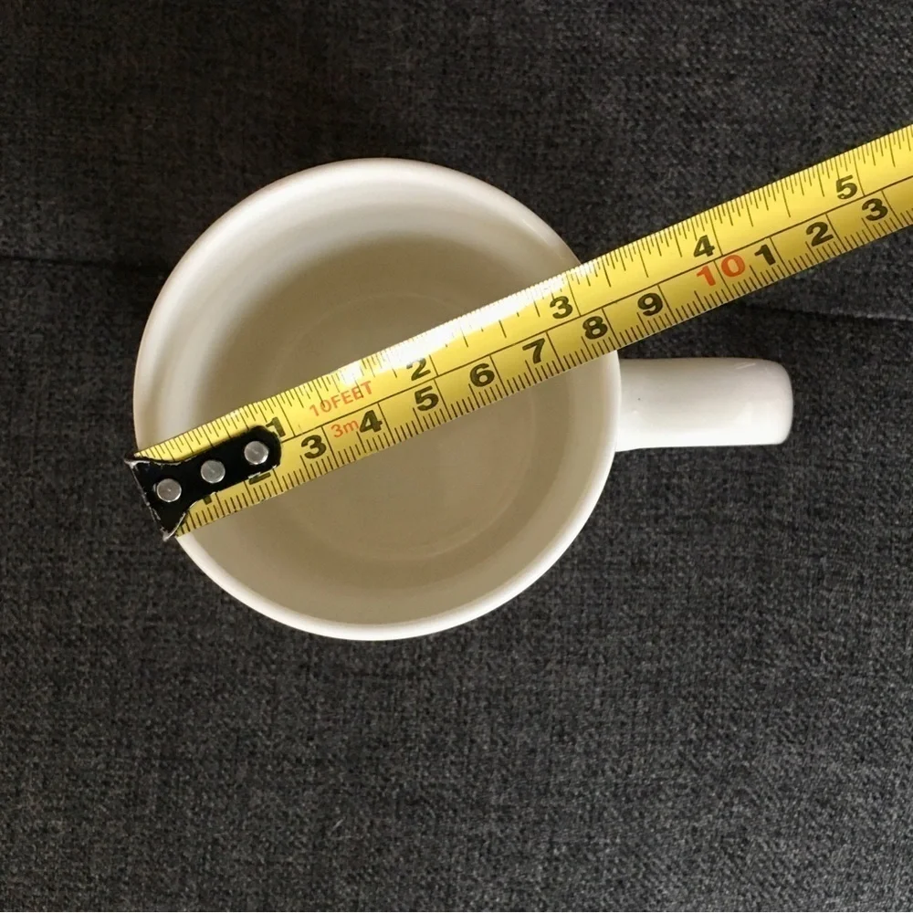 “This mug is a hug from me to you,” Coffee Mug, Ivory, Cream, 11 oz